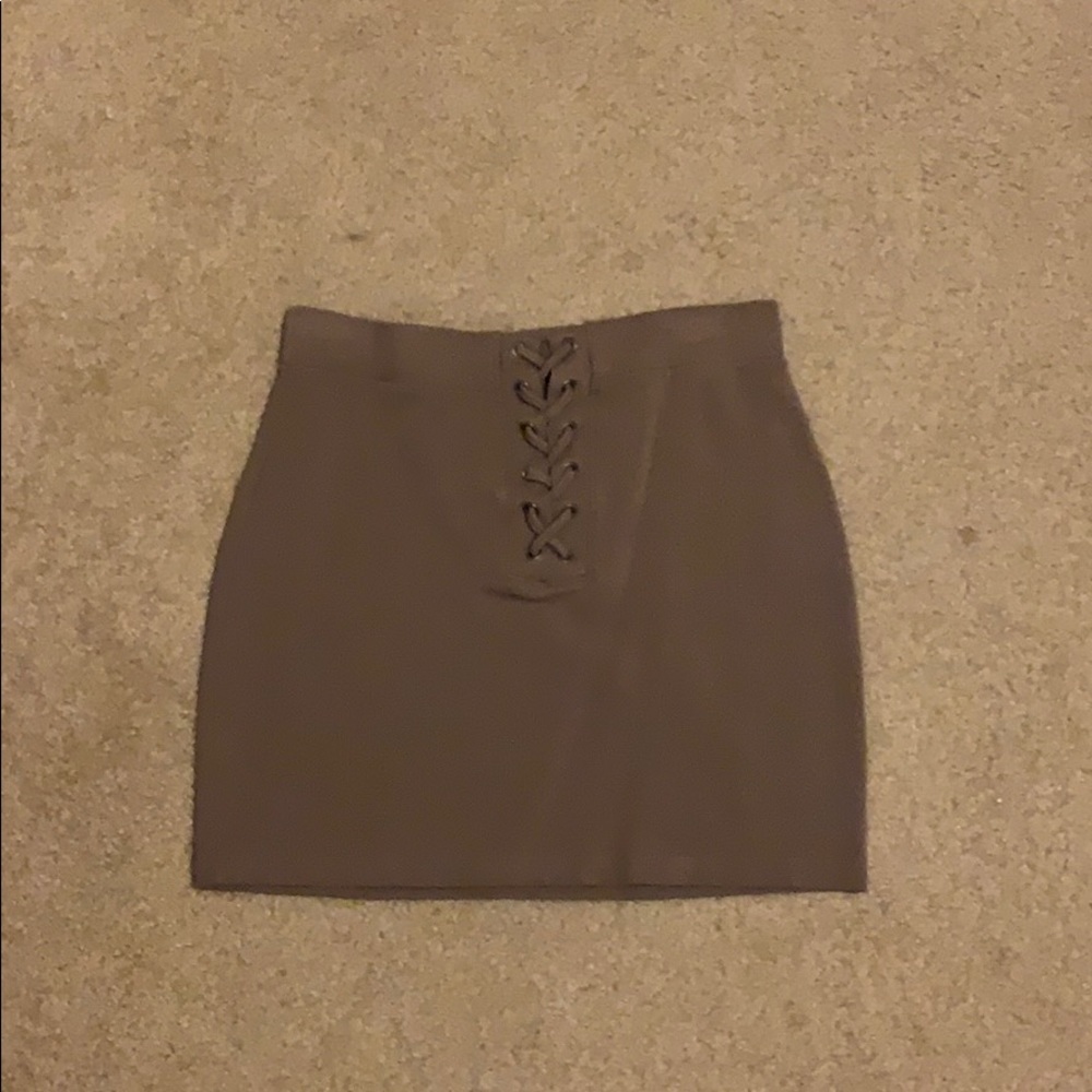 F21 Taupe Bodycon Mini Skirt